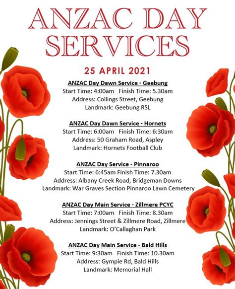 order of service anzac day